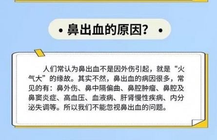 健康问答 | 鼻出血该怎么办？