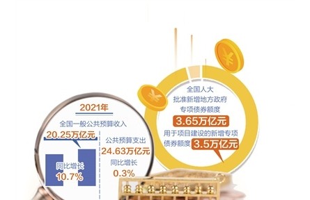 2021年全国一般公共预算收入20.25万亿元，增长10.7%——财政超收未增加市场主体负担