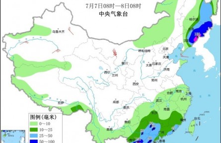 东北地区东部有强降雨 高温黄色预警上线