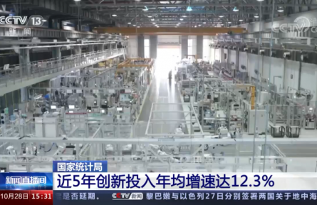 我国近5年创新投入年均增速达12.3%