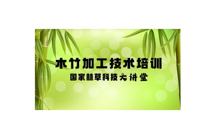 《木竹加工技术培训》国家林草科技大讲堂系列讲座视频