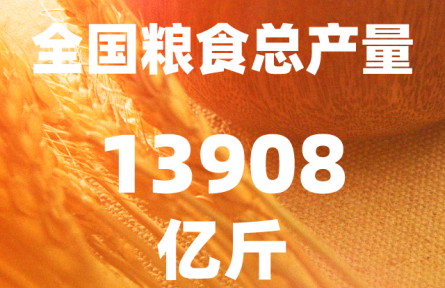 再创历史新高！2023年全国粮食总产量13908亿斤