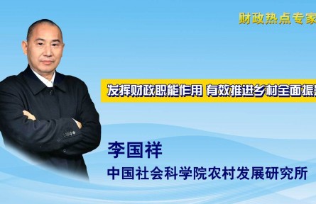 财政热点专家谈|李国祥：发挥财政职能作用 有效推进乡村全面振兴