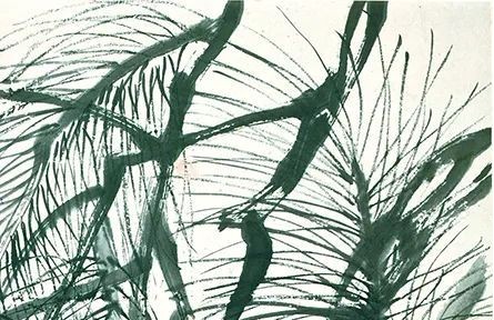 丹青万象——齐白石和他的师友弟子们”展览：齐白石《松鹤图》