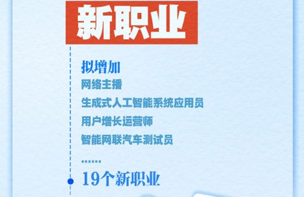 人社部发布公示 拟增加网络主播等19个新职业