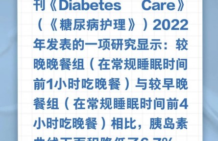 改一下晚餐时间，就能降血糖……是真是假？