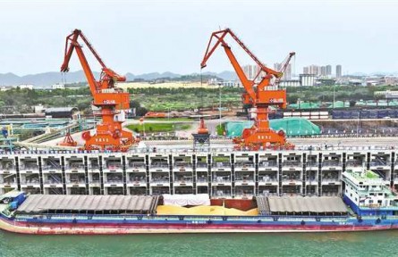 重慶最大糧油碼頭開港 年吞吐能力360萬(wàn)噸