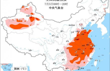 中东部大范围高温持续 四川盆地到华北东北多降雨