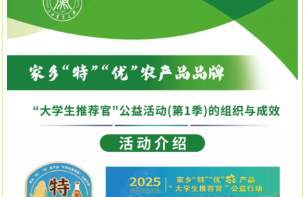 为家乡“特”“优”农产品大学生推荐官公益活动(第1季)的组织与成效