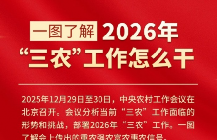一图了解2026年“三农”工作怎么干？