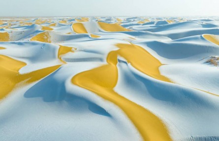 新疆尉犁：沙海凝脂 天工覆被