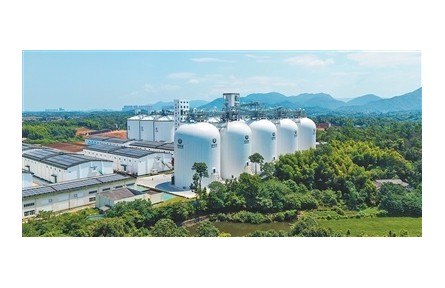 我国首批9000吨级粮食气膜仓首次装粮压仓