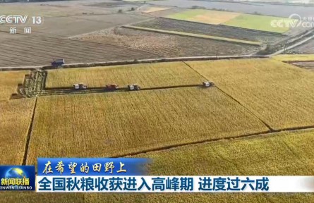 【在希望的田野上】全国秋粮收获进入高峰期 进度过六成